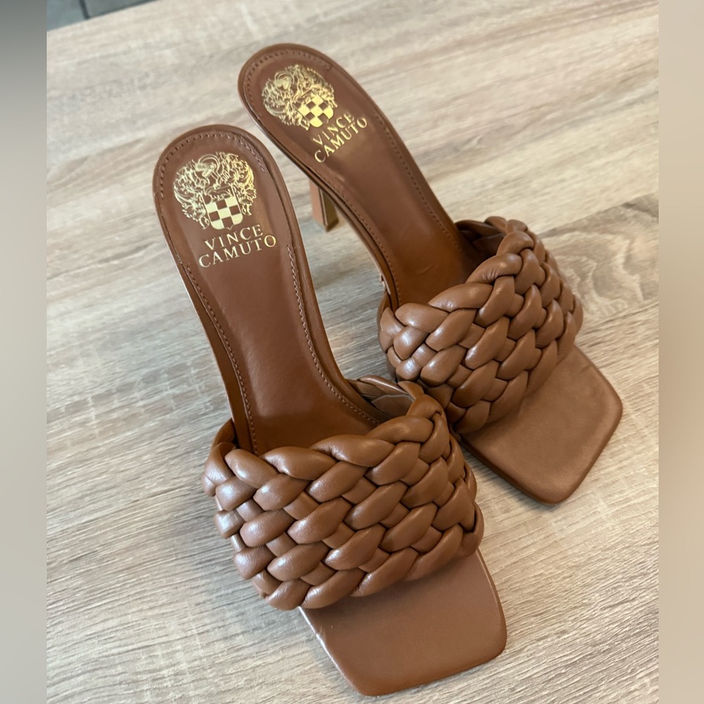 Vince Camuto Brown Braided Women's Heels